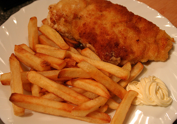 Dazu Pommes, wenn's beliebt.