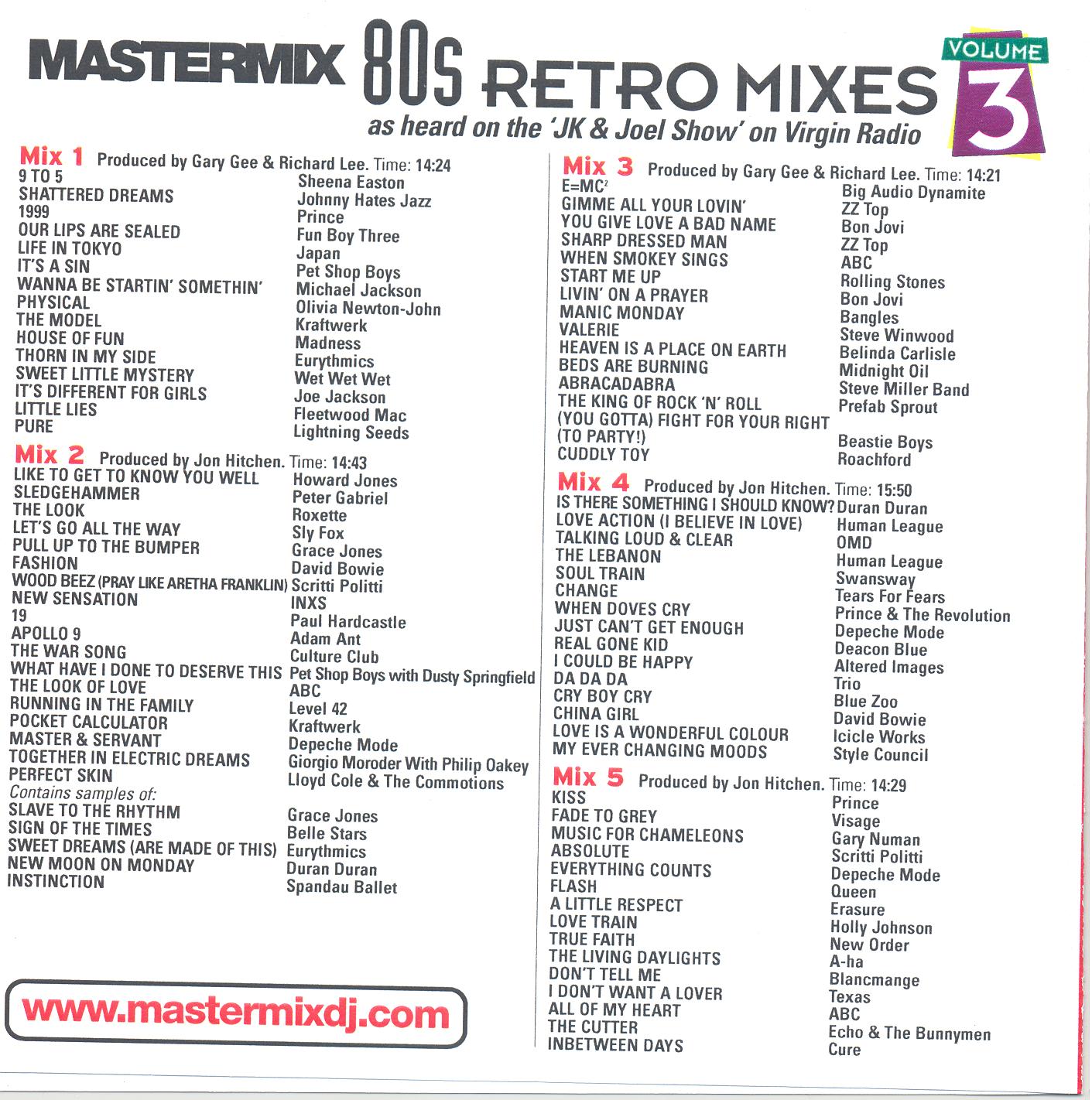 Mastermix - 80's Retro Mixes - Vol.3 Mastermix - 80's Retro Mixes - Vol.3