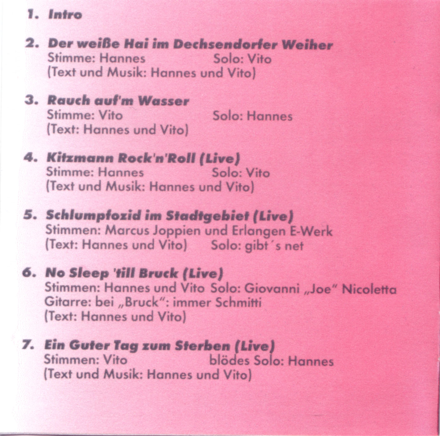 J.B.O.-Der Weisse Hai Im Dechsendorfer Weiher-Ltd.Ed.-1996 J.B.O.-Der Weisse Hai Im Dechsendorfer Weiher-Ltd.Ed.-1996